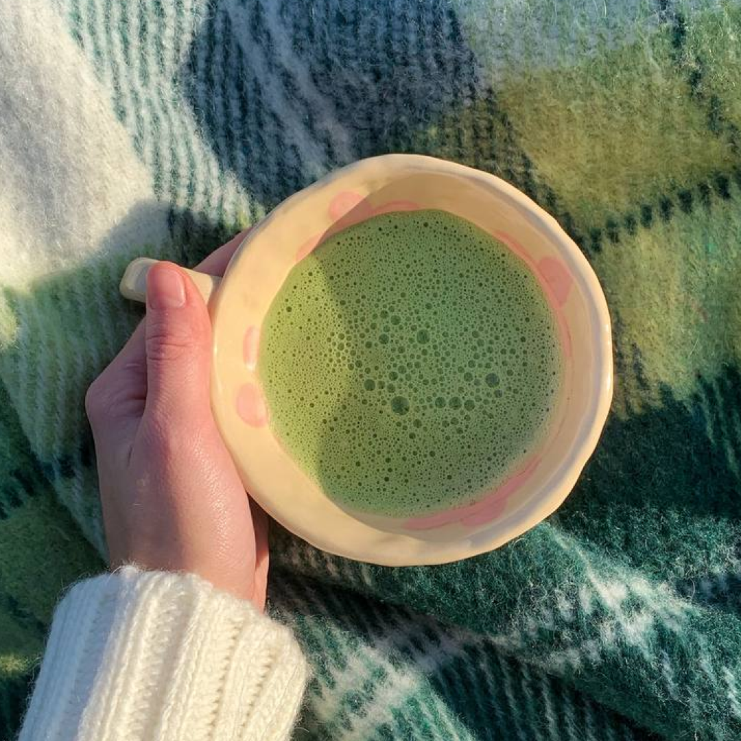 Матча з кокосовим молоком та морським колагеном